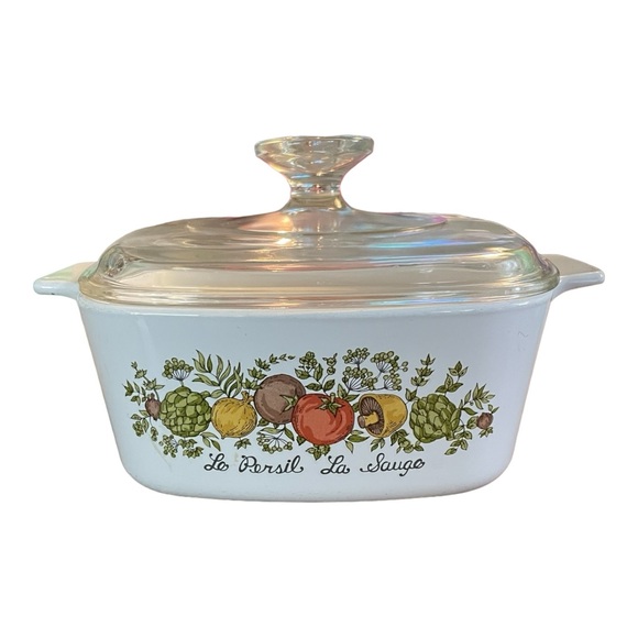 Rare Vintage Corning Ware Le Persil La Sauge A-1 1/2 -B 1 1/2 Qt casserole w/Lid - Picture 4 of 12